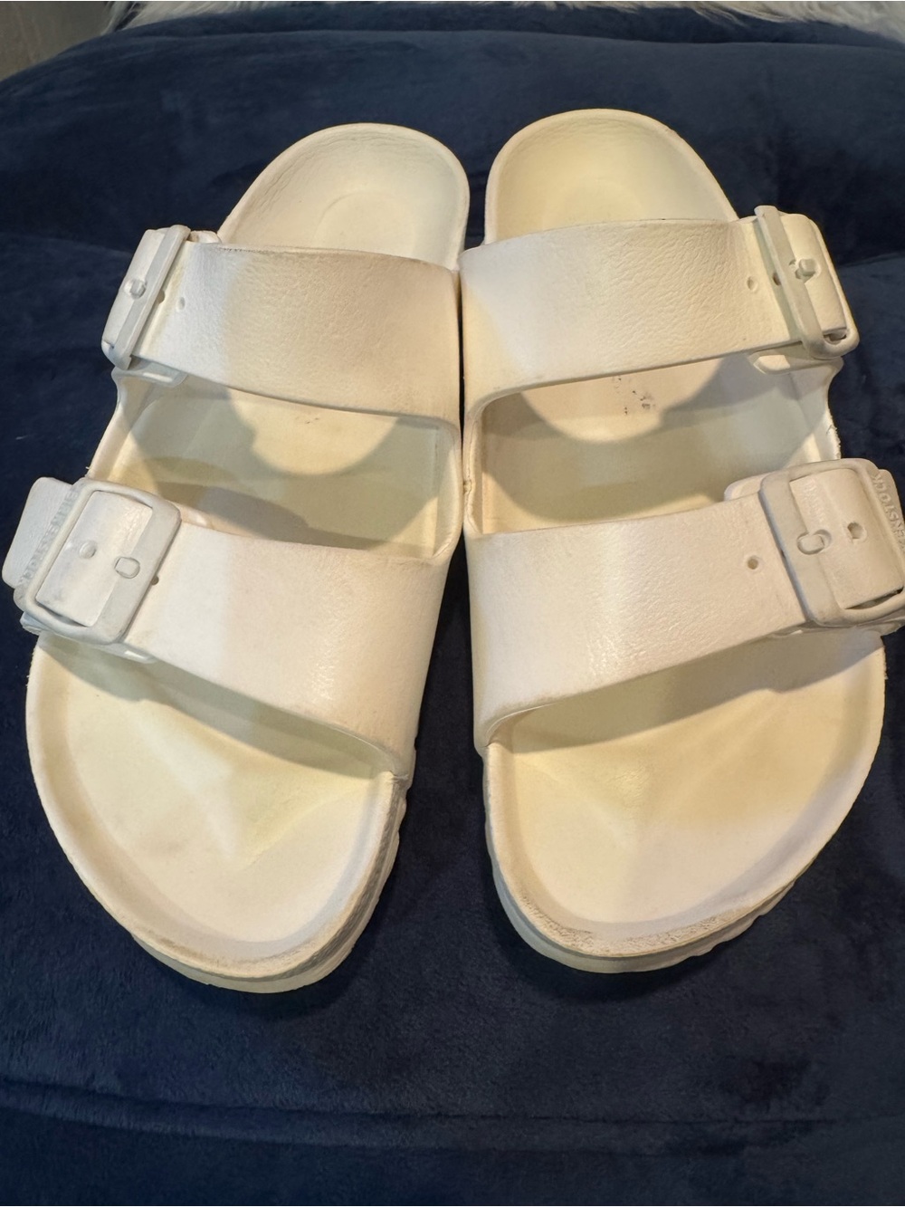 Birkenstock White Double Strap EVA Sandals - Picture 4 of 7